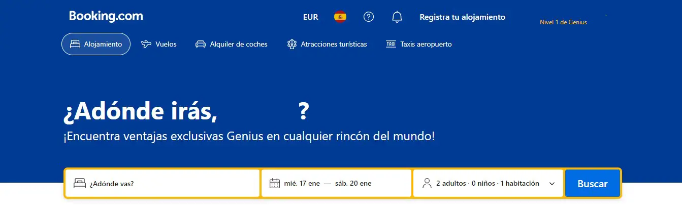 que es pack travel extra booking